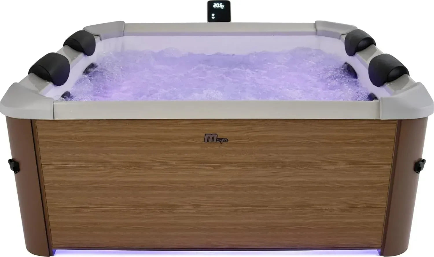 Luxuriöse Oslo Amber LED Outdoor-Whirlpool 160x160 mit UVC und Ozon, App-Steuerung