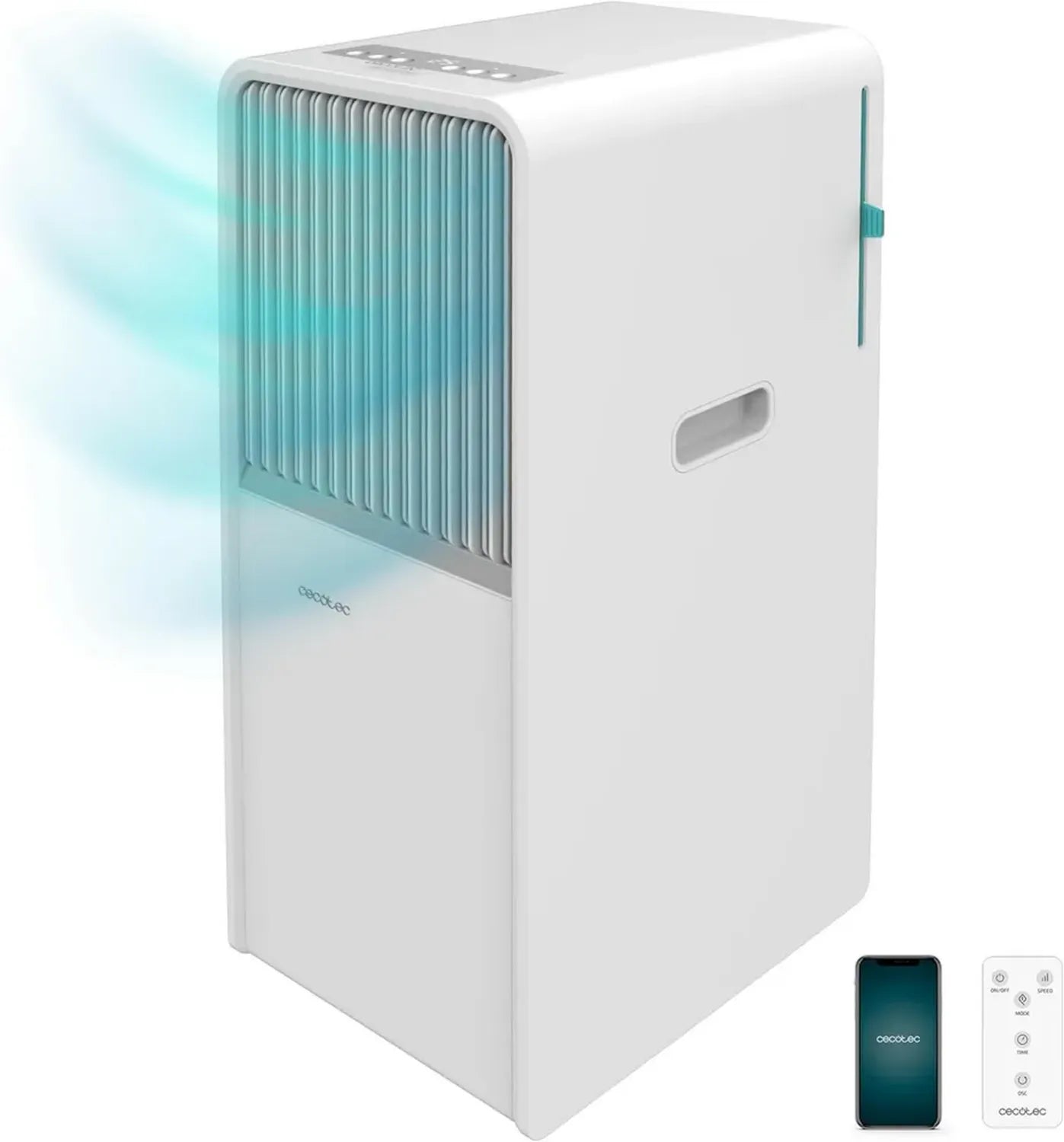 Cecotec Mobiles Klimagerät 7000 BTU, WLAN, LED-Anzeige, 4 Modi, Timer, 20 m² Abdeckung