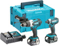 Makita Akku-Schlagbohrer und Schlagschrauber Set 18V, 2x5Ah
