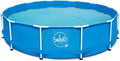 Hochwertiger Gartenpool 366x91 cm, 8.300 L Wasserkapazität, Blau, Stabiler Metallrahmen-Pool