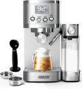 CAFELFFE Multifunktionale Espressomaschine 6-in-1 mit Milchtank, Siebträger, Automatische Reinigung & 3 Temperatureinstellungen, 1,3 L Edelstahl