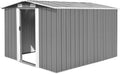 Metall-Gartenhaus 257x298x178 cm in Grau, Wetterbeständig, Geräteschuppen und Fahrradgarage