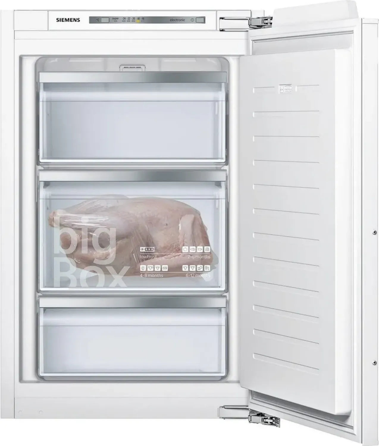 Siemens iQ500 Einbau-Gefrierschrank, A++, 97 l, lowFrost, BigBox, LED-Beleuchtung