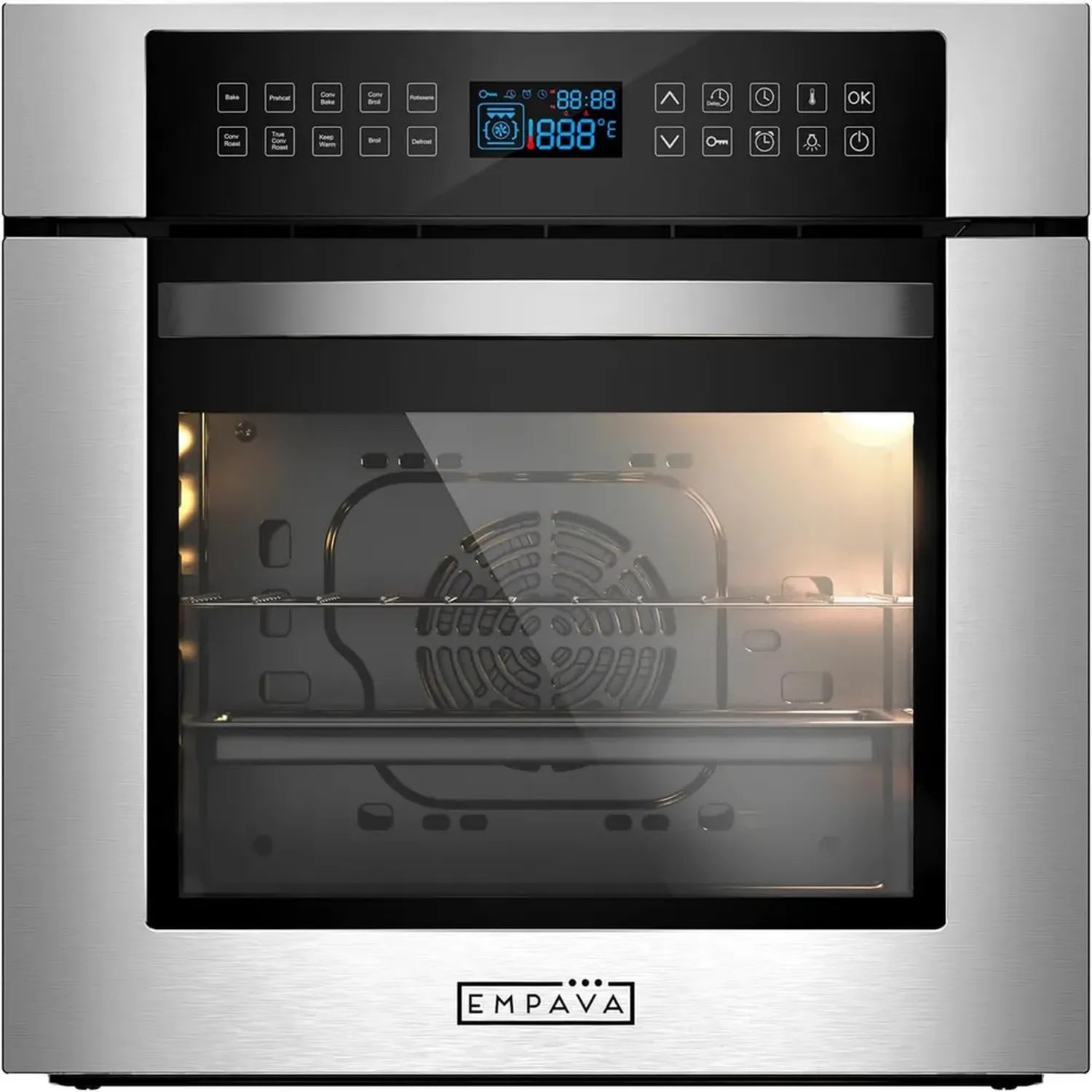 Empava 72L Autarker Einbaubackofen mit Dampffunktion, Touch-Steuerung, 3100W, ohne Kochfeld