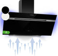 Klarstein Alina 90cm Dunstabzugshaube mit Touch-Bedienung, 600 m³/h, LED-Licht, Energieeffizienz A, 63 dB, Schwarz