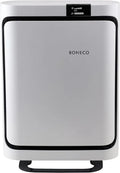 BONECO P500 Luftreiniger für Räume bis 28m² - Individuelle Filter: Allergie, Baby, Smog - Automodus, Nachtmodus, Timer - Weiß