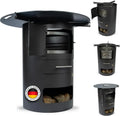 Vielseitige Feuerstelle mit Grillplatte und Zubehör – Komplettset für Outdoor-Küche
