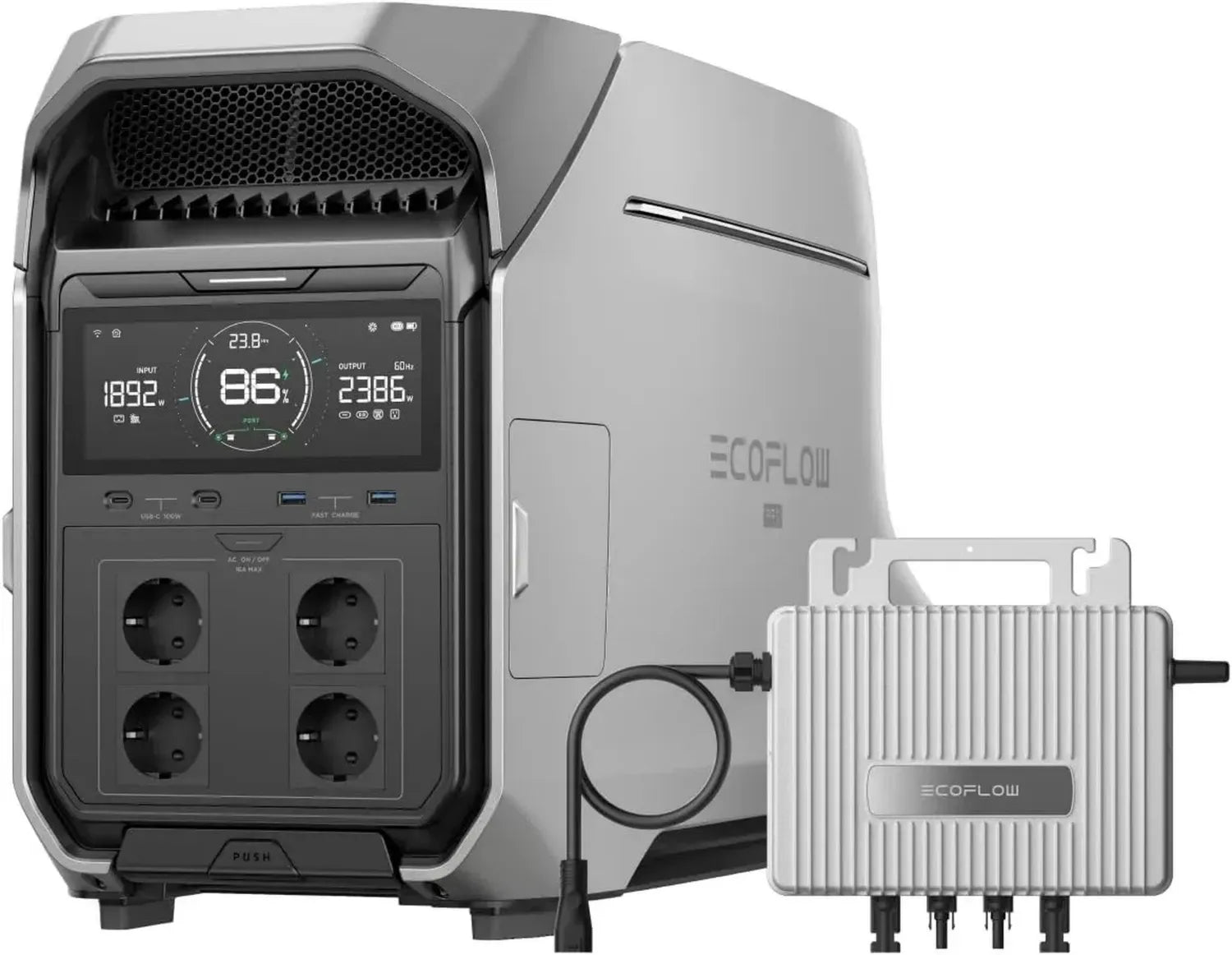 EcoFlow Delta Pro 3 Tragbare Powerstation 4096Wh, LiFePO4, 4000W, Erweiterbar auf 12kWh, Perfekt für Zuhause, Notfälle und Camping