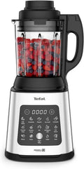 Tefal Hochgeschwindigkeits-Standmixer mit Kochfunktion, 1400W, 10 Programme, für heiße und kalte Speisen, mit Dampfkorb, Silber/Schwarz