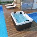 Tronitechnik® Außenwhirlpool für 2 Personen, mit 41 Massagedüsen und 16 LED-Lichtern, 2,2 kW Pumpe und 3 kW Heizung, Maße 190 x 135 x 77 cm