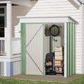 Geräumiges UDPATIO Metall-Gerätehaus mit Flachdach, 162 x 92 x 180 cm, Fahrradschuppen, Stahl verzinkt, abschließbar, für Garten